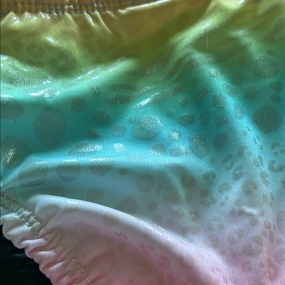 Penelope Mack Iridescent Kids Swim Bikini - Pink and Green - Picture 3 of 4